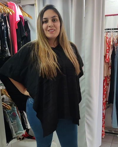 Poncho tricot más top