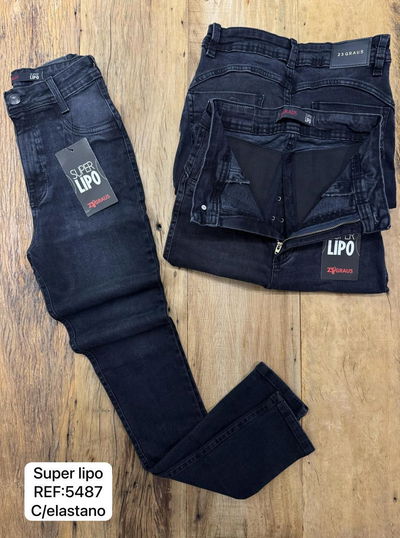 Jeans con faja negro grisáceo 