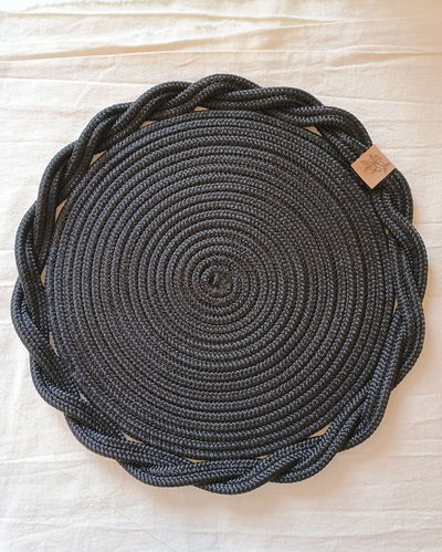 Individual pp trenzado negro