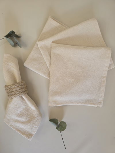 Servilletas de tusor arena x4