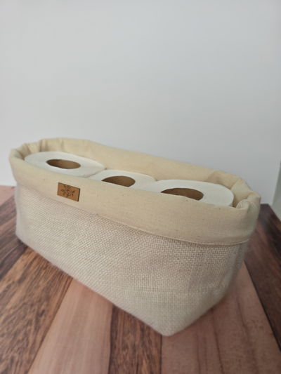 Organizador Rectangular tela natural