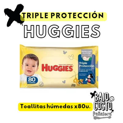 Toallitas húmedas Huggies Triple Protección x80u.