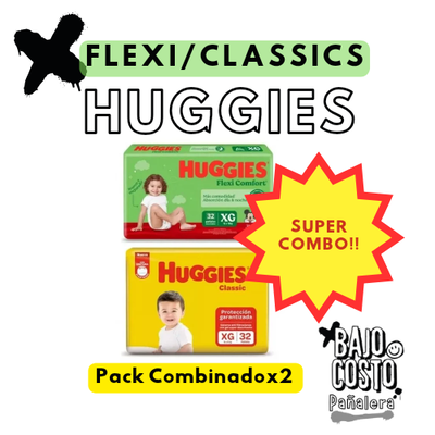 Combo Huggies FLEXI/CLASSICS.