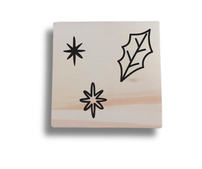 Sello Felices Fiestas N°2 -  3x3cm