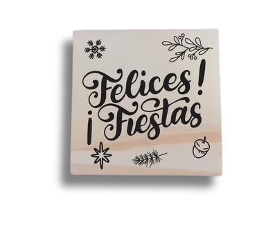 Sello Felices Fiestas N°9 -  6x6cm