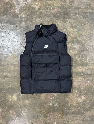 CHALECO IMPORTADO NIKE TIPO ANORAK 4 BOLSILLOS AMPLIOS COLOR NEGRO