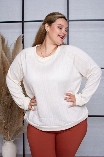 SWEATER MOD. ZARA TALLES PLUS SIZE NATURAL
