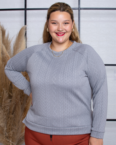 SWEATER MOD. ZARA TALLES PLUS SIZE GRIS