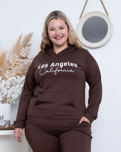 CONJUNTO FRIZADO PLUS SIZE CHOCOLATE