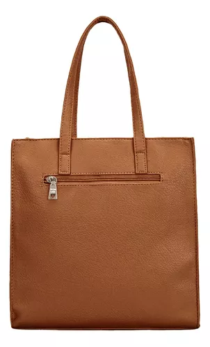 Cartera Tote mediano Las Oreiro Happy color kaky