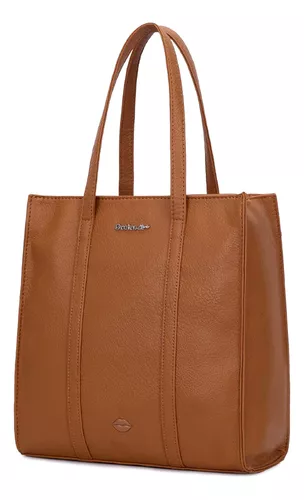 Cartera Tote mediano Las Oreiro Happy color kaky