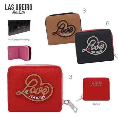 BILLETERA MINI POCKET LAS OREIRO ROJO/ROSA