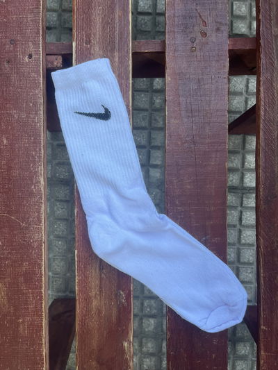 Media caña Nike blanca 