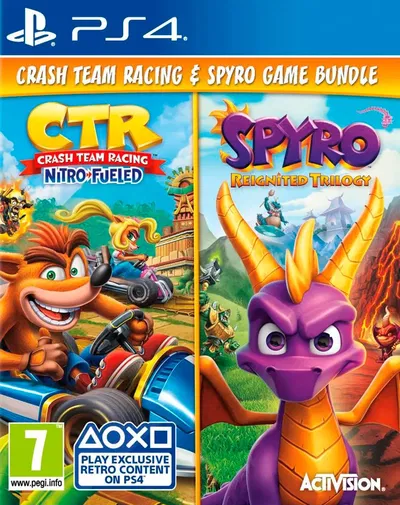 CRASH TEAM RACIN NITRO FUELED + SPYRO GAME BUNDLE PS4