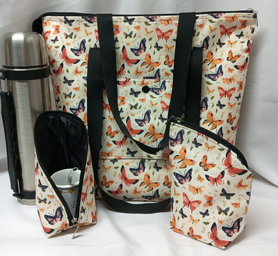 Bolso Matero completo de Cordura mariposas