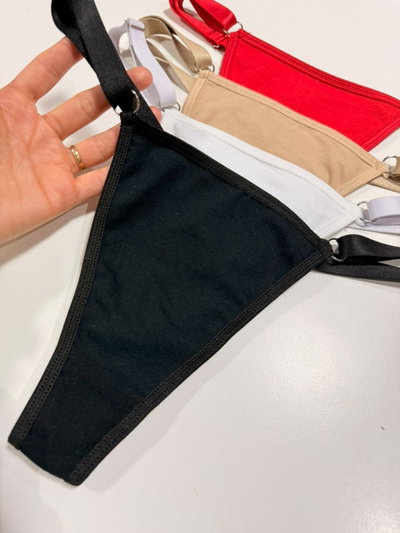 Docena Art. Tanga Andy / Regulables de algodon con lycra