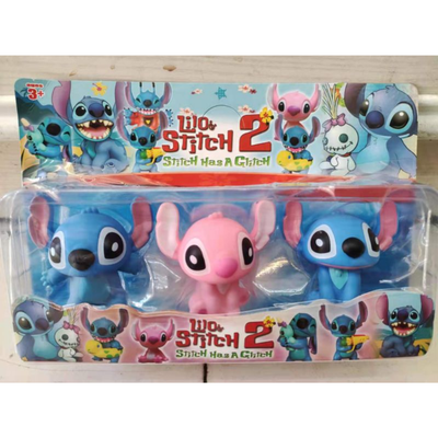 MUÑECOS STITCH X3 EN BLISTER