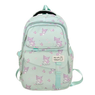 MOCHILA ESCOLAR KUROMI VERDE JY557