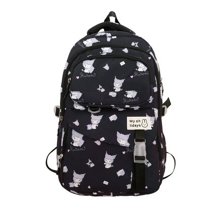 MOCHILA ESCOLAR KUROMI NEGRO JY557