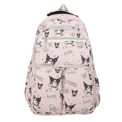 MOCHILA ESCOLAR KUROMI ROSA JY522