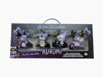 MUÑECOS COLECCIONABLES KUROMI ED. ESPECIAL CON BASE X4 CAJA