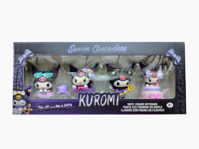 MUÑECOS COLECCIONABLES KUROMI ED. ESPECIAL CON BASE X4 CAJA