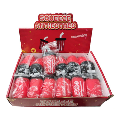 SQUISHY ANTI STRESS COCA COLA CAJA X12