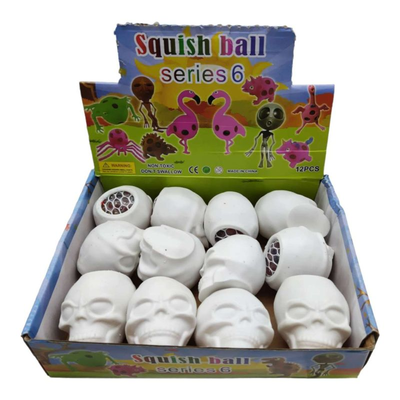 SQUISHY ANTI STRESS CALAVERA CAJA X12