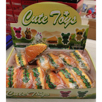 SQUISHY ANTI STRESS SANDWICH CAJA X12