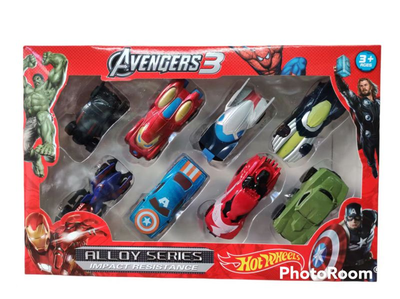 AUTOS SIMIL  HOT WHEELS AVENGERS X8