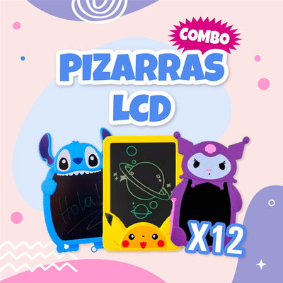 COMBO X12 PIZARRAS LCD SURTIDAS