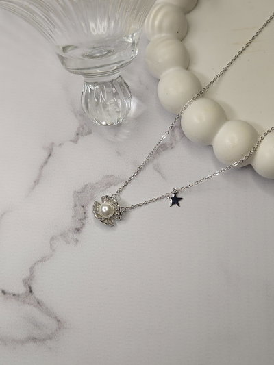 COLLAR OSTRA CUBIC SILVER