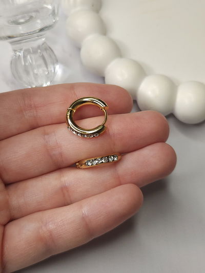 AROS HOOPS GOLD CUBIC