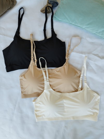 Pack x3 Bralette Velvety Ivory