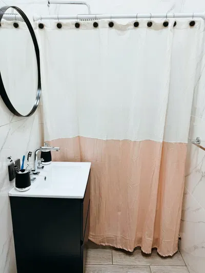 Cortina Baño Bicolor (Gasa)