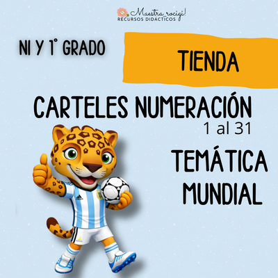 Carteles numeración 1 al 31 Mundial (pdf)