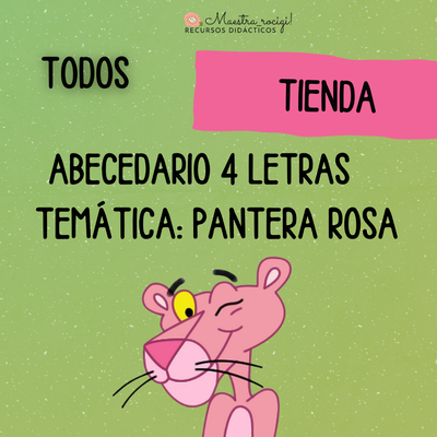 Abecedario 4 tipos de letras PANTERA ROSA (sin dibujo de referencia) (pdf)