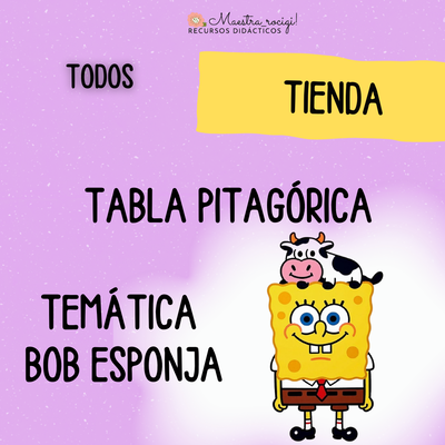 Tabla pitagórica temática BOB ESPONJA (pdf)