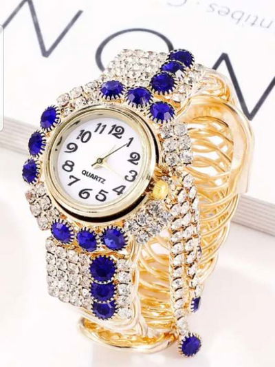 RELOJ DE CUARZO CON DIAMANTES DE IMITACION