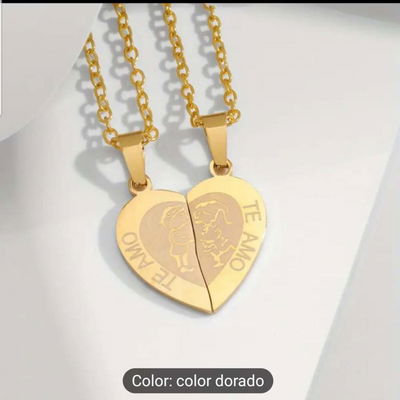 COLLAR ELEGANTE DE CORAZON PARA PAREJAS