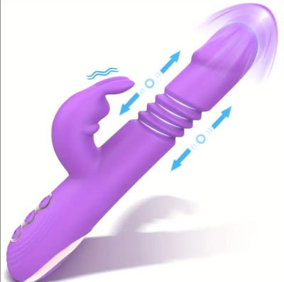 VIBRADOR CON ESTIMULACION DE CLITORIS Y EMPUJE VAGINAL