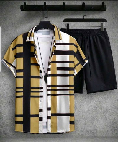 CONJUNTO DE SHORT Y CAMISA DE VESTIR