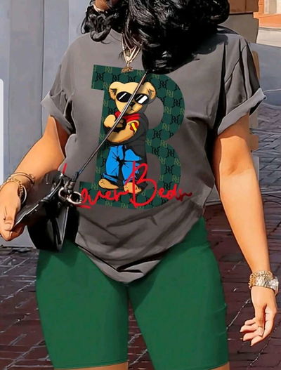 CONJUNTO DE OSO DE 2 TONOS PARA MUJER