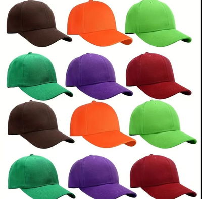 GORRAS DE COLORES DE 4 COSTURAS
