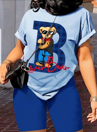CONJUNTO DE OSO DE 2 TONOS PARA MUJER