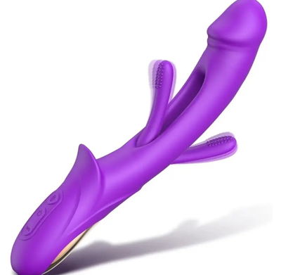 CONSOLADOR VIBRADOR DE PUNTO CON ALETEO DE GRAN TAMAÑO
