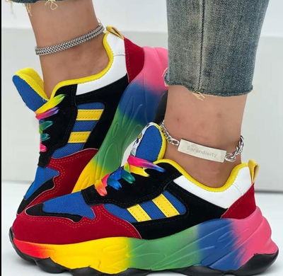 ZAPATOS DEPORTIVOS CON DEGRADE DE COLORES