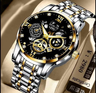 RELOJ AUTOMATICO CON ESFERA NEGRA 
