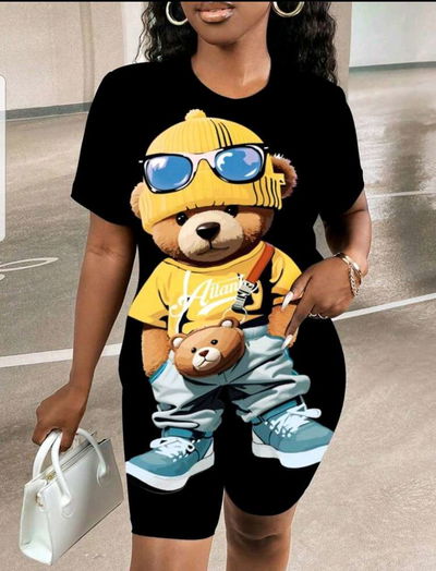 CONJUNTO DE OSO DE 2 PIEZAS PARA MUJER