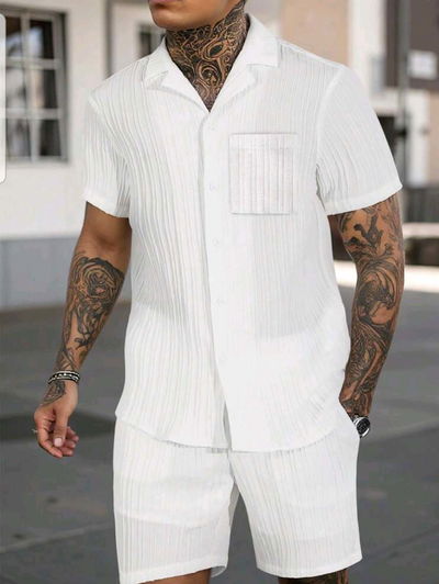 CONJUNTO DE CAMISA DE 2 PIEZAS PARA HOMBRE